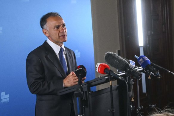 Opposition Leader John Pesutto speaks to the media at Parliament House after the judgment.