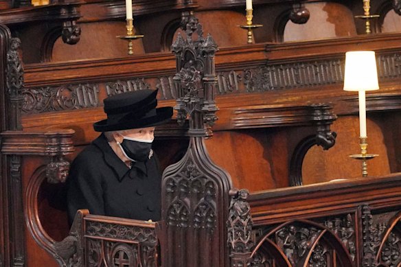 The photo of the Queen sitting alone in St George’s Chapel ahead of the funeral of Prince Philip touched many who had attended funerals under COVID restrictions. 