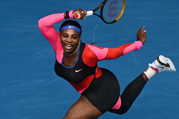 Serena Williams’ catsuit was inspired by US track champion Florence Griffith Joyner.
