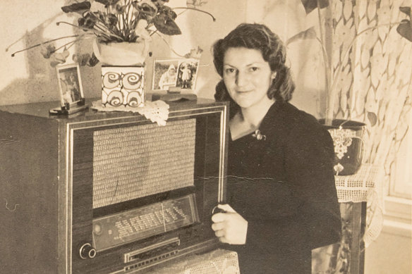 Magda Hellinger in Czechoslovakia, circa 1948.