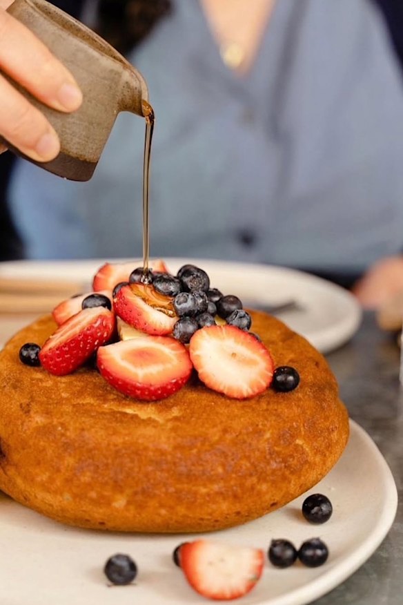 The sourdough pancakes at Pina, Potts Point.