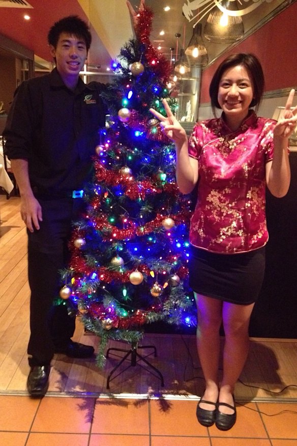 Gill Malona and Hans Su at the Berwick restaurant, then called the Seasons Restaurant, in December 2013.