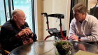 Charlie Munger and Charles Jennings at Mr Munger’s home in California last year.