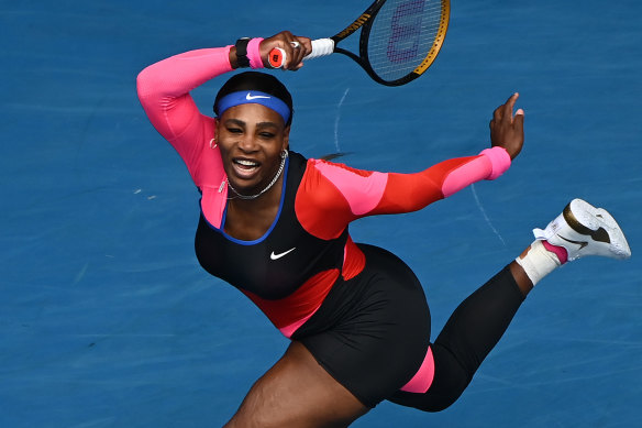 Australian Open 2021 Serena Williams one legged catsuit a nod to Florence Griffith Joyner
