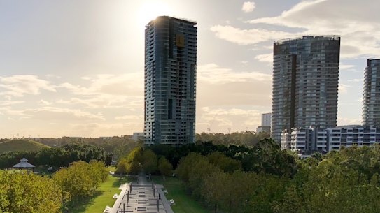 The 33-storey Opal Tower was completed in August. 