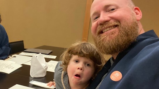Ben Groundwater and family in Japan.