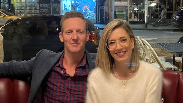Perth father Alex James, who has an incurable brain cancer, and his wife Emily.