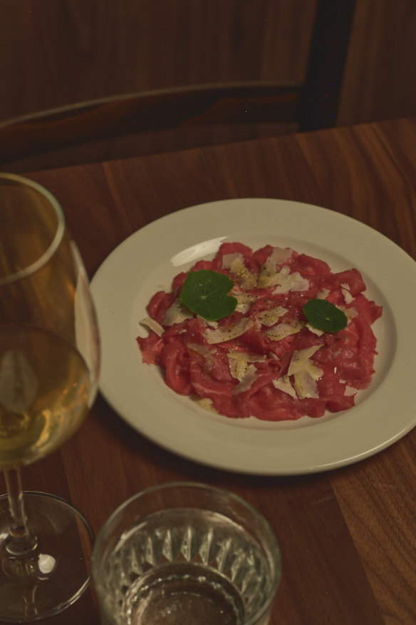 Beef carpaccio.