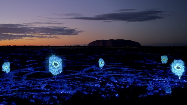 Team behind Vivid Sydney creates spectacular new display at Uluru