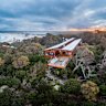The Bay of Fires Lodge and its twin pavilions.