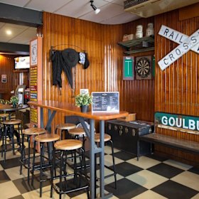 Inside the Goulburn pub.