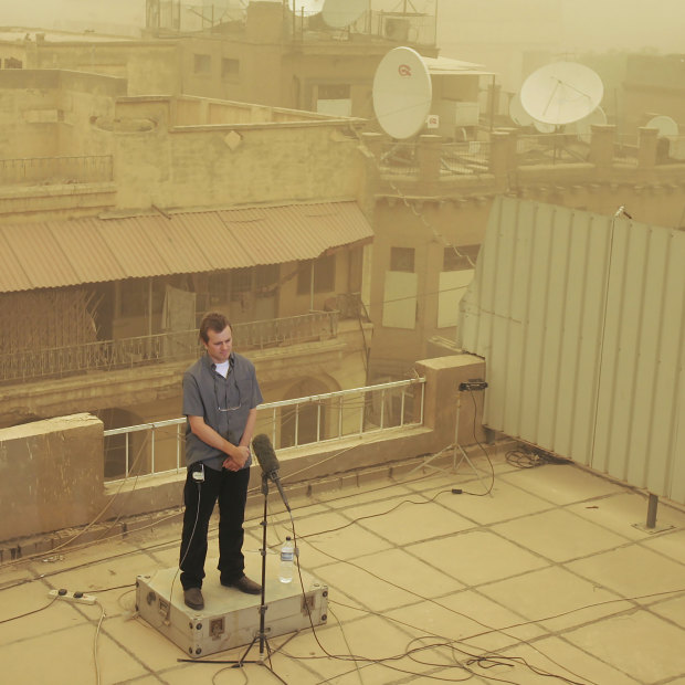 Dean Yates, then Reuters’ Iraq bureau chief, on the roof of his
Baghdad office in 2008. 
