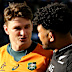 Beauden Barrett and Ardie Savea at Optus Stadium.