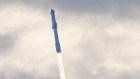 SpaceX’s mega rocket Starship cuts through clouds on it’s third test flight from Starbase in Boca Chica, Texas.