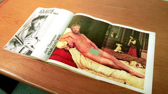 The Jack Thompson centrefold in Cleo magazine.