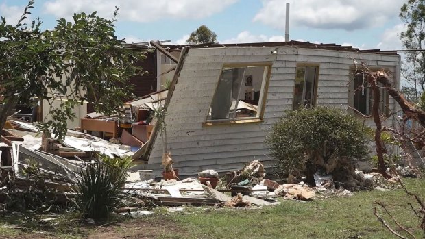A house at the Gold Coast was destroyed in the storm on the night of Boxing Day.