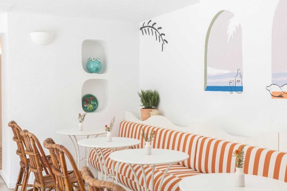 Hotel Le Sud in Juan-les-Pins featuring bright Riviera-chic design.