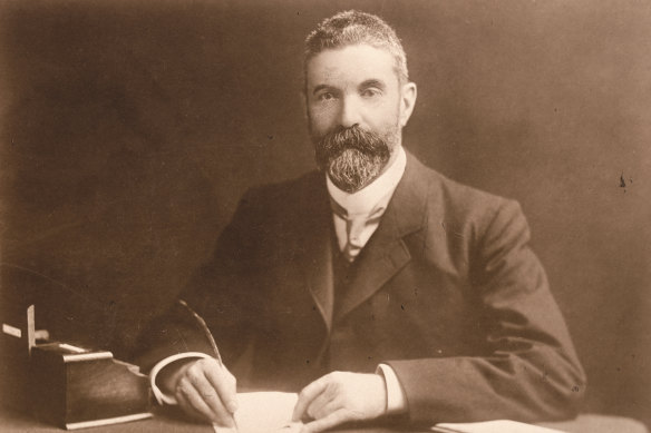 The poets' friend: Alfred Deakin, Australian prime minister in 1905.