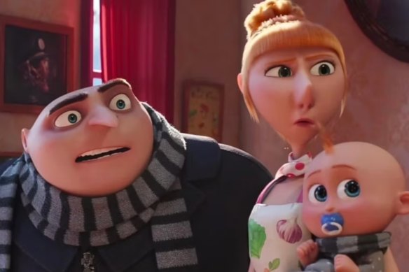 In Despicable Me 4, Gru has expanded his family with a biological son.