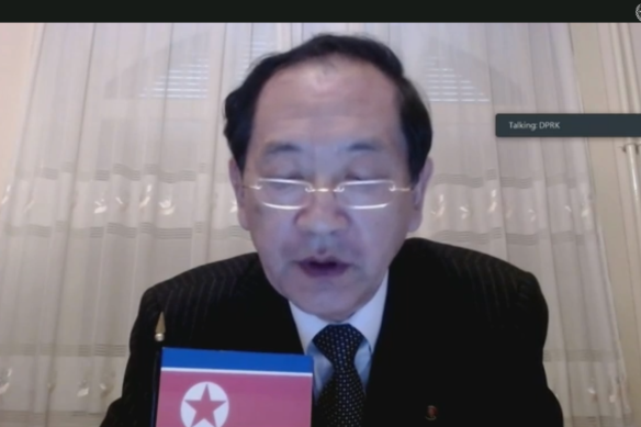 North Korean official Han Tae Song, speaking from a country with a notorious record of human rights abuses, recommends that Australia cease cruel and inhumane treatment of those in detention during the UN review.