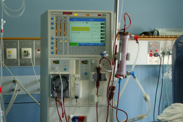 The woman’s son requires a dialysis machine to stay alive.