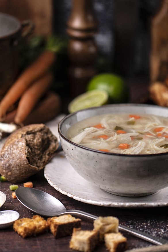 Look for soups with a high percentage of actual chicken.
