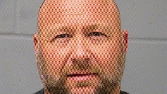 The Travis County Sheriff's Office photo of Alex Jones. 