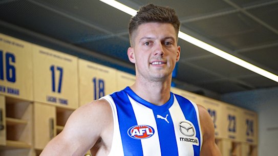 Former Fremantle and new North Melbourne player Darcy Tucker.