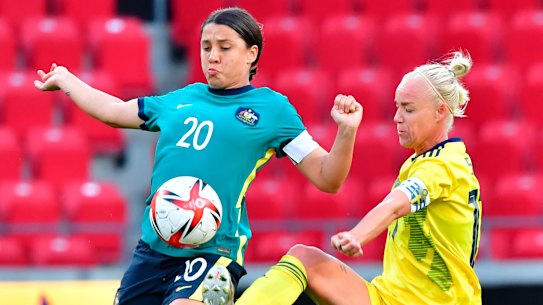 Sam Kerr looked to have regained some of the attacking flair that has made her one of the world’s most dangerous players despite being unable to break through against Sweden.