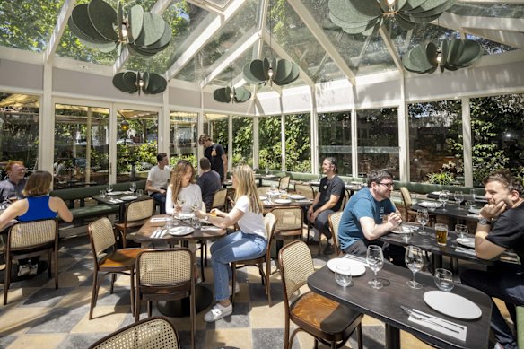 The garden marquee at the Flying Duck Hotel.