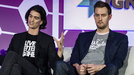 WeWork co-founders Adam Neumann and Miguel McKelvey.