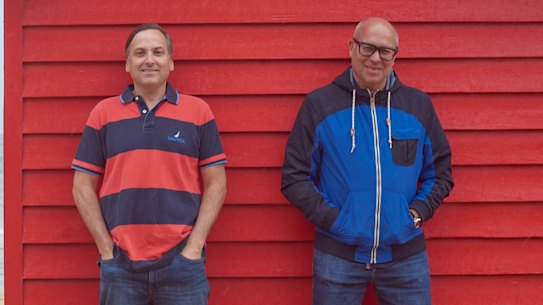 Gabby Leibovich,(right), and Hezi: "When the internet came along,  I realised you could merge retail and the internet. Gabby felt the same."