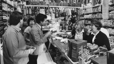 Lygon Food Store, Carlton in 1987. 