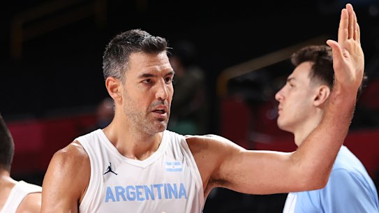 Luis Scola of Argentina, at 41, is threatening to end the Boomers’ medal hopes.