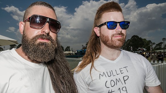 Bonded by mullets were Adam Bezzina from Blacktown in Sydney and James Barraclough from Griffith. 