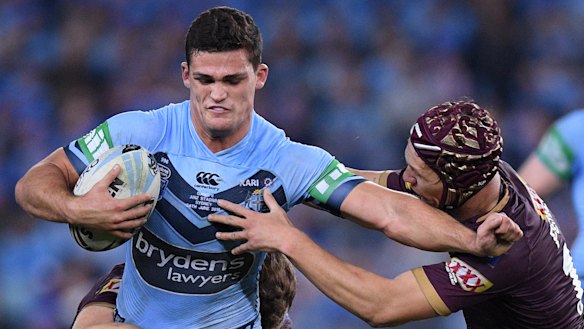 Pick and stick?: Nathan Cleary is struggling to retain his NSW No.7 jumper.
