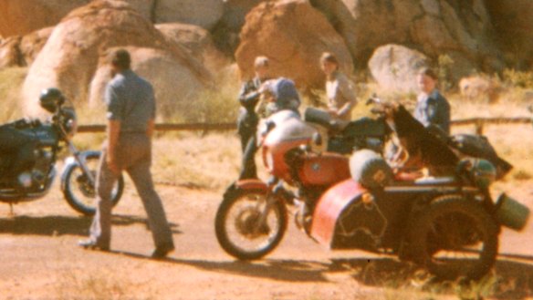 One of the last photographs taken of the trio, at Devils Marbles, days before they were allegedly murdered. 
