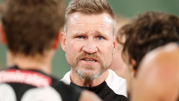 Collingwood coach Nathan Buckley.