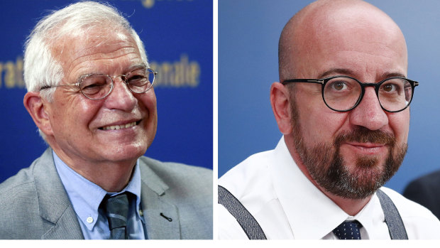 The women will be joined by, from left, Josep Borrell and Charles Michel.
