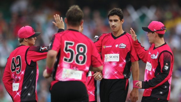 Mitchell Starc in action for the Sixers back in 2012. He has a long association with the franchise.
