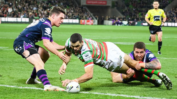 Powerhouse: Greg Inglis playing fullback for Souths could spell trouble for NSW.