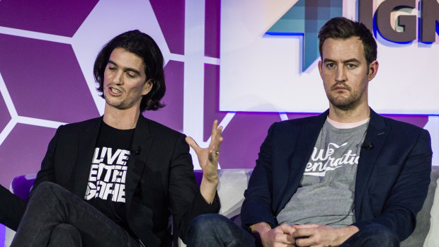 WeWork co-founders Adam Neumann and Miguel McKelvey.