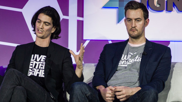 WeWork co-founders Adam Neumann and Miguel McKelvey.