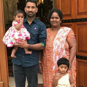 Priya and Nadesalingam with their two Australian-born children.