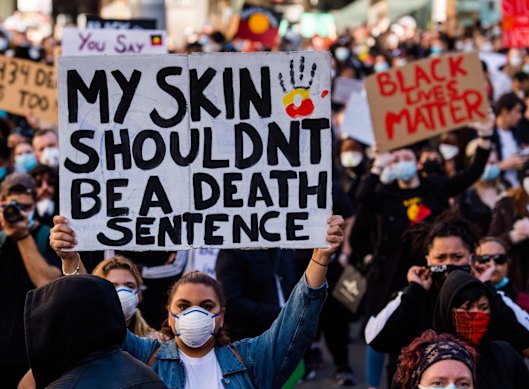 A Sydney protest on June 6 against the deaths of more than 400 Indigenous Australians in custody was part of the Black Lives Matter movement.