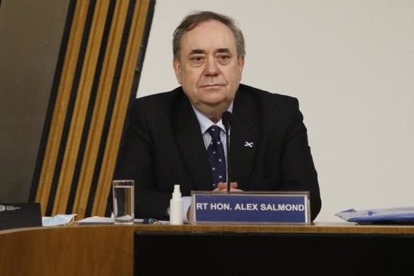 Alex Salmond, former first Minister, appears before the Parliament Committee on the Scottish Government Handling of Harassment Complaints last week.