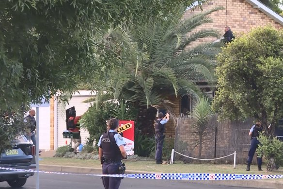 The man fell from the roof after being chased by police.