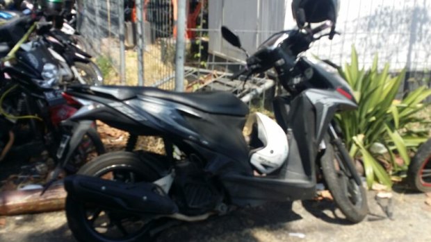 The scooter that was involved in the accident.