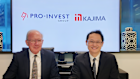 It’s a deal: Pro-invest chairman Ronald Barott, left, with Kajima Australia managing director Tatsuro Isano.