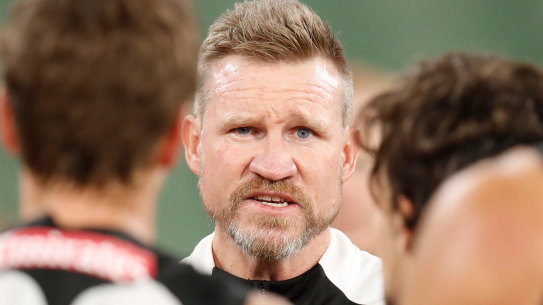 Collingwood coach Nathan Buckley.
